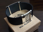 Personalized Calligraphy Leather Bracelet